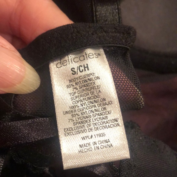 Delicates - Small - Pink and Black - Molded Cup - Back Lace Corset Bra - Picture 6 of 7